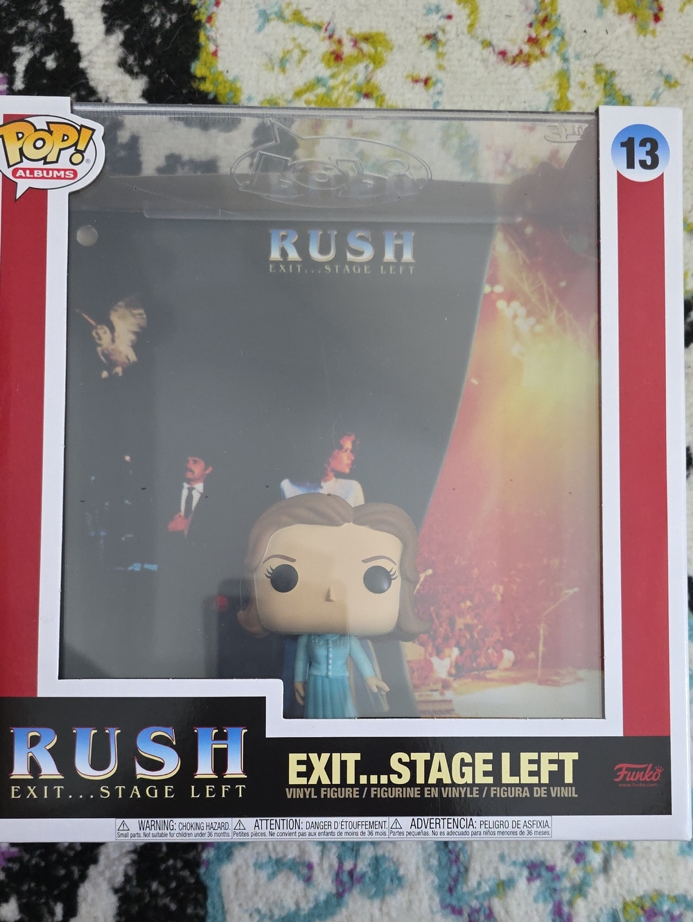 Funko Pop! Albums RUSH Exit...Stage Left Vinyl Figure in Red, White, Blue